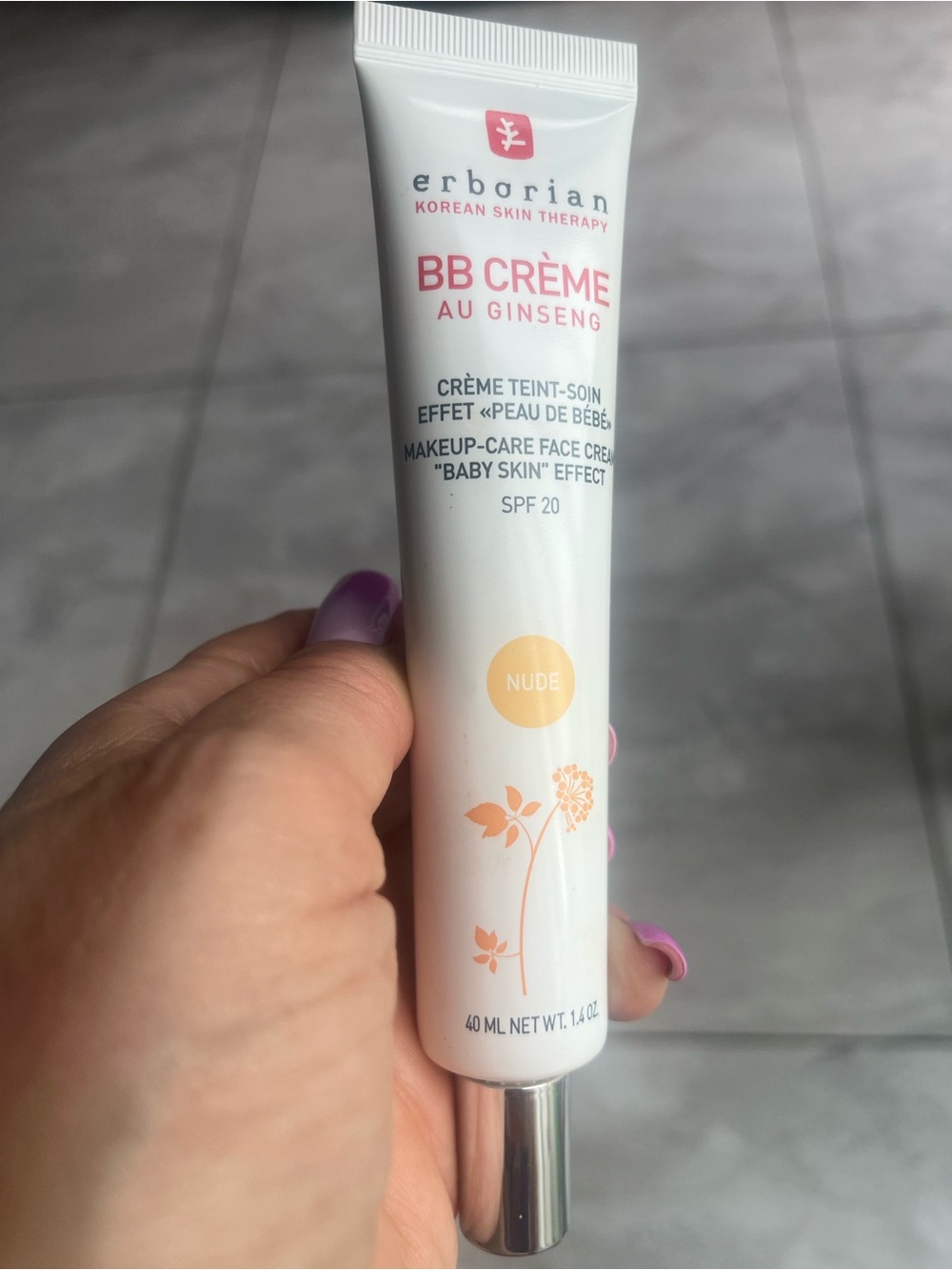 Erborian BB Crème Au Ginseng Nude - Makeup-Care Face Cream SPF 20 color “nude”